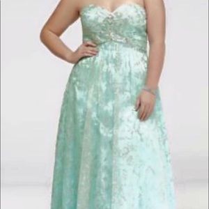 Turquoise prom dress
